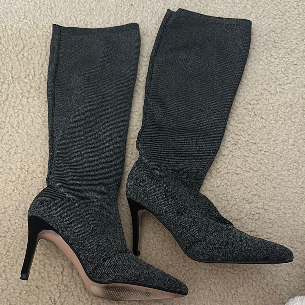 Catherine Malandrino Black Heeled Boots Sleek Stiletto